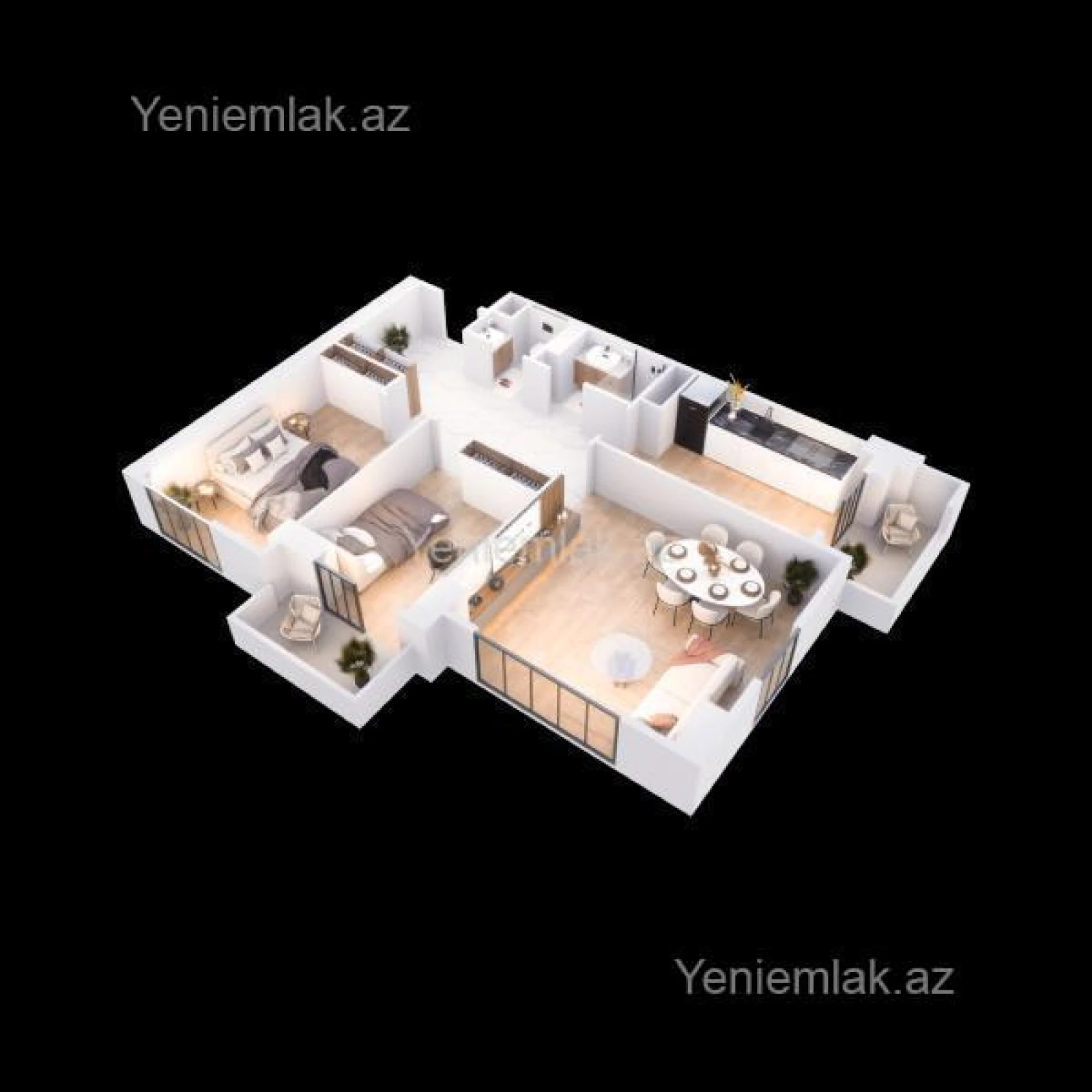 Satılır 3 otaqlı yeni tikili 87 m²