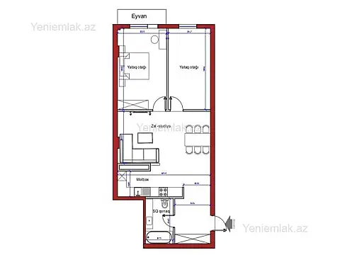 Satılır 2 otaqlı yeni tikili 82 m²
