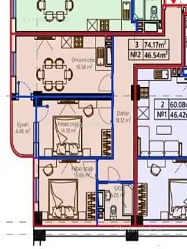 Satılır 3 otaqlı yeni tikili 74 m²