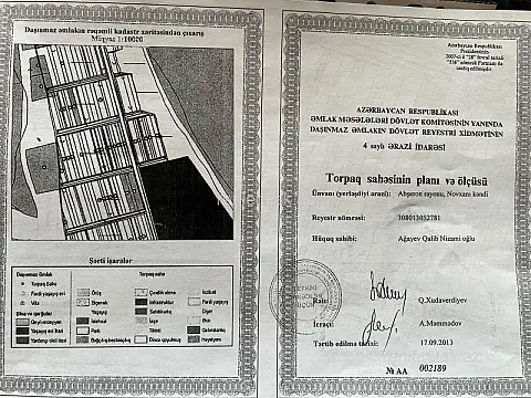 Satılır torpaq sahəsi