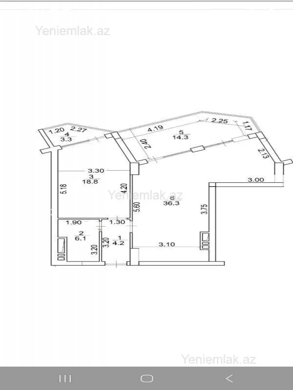 Satılır 2 otaqlı yeni tikili 92 m²