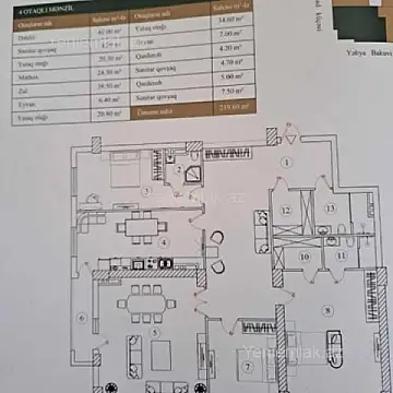 Satılır 4 otaqlı yeni tikili 219 m²