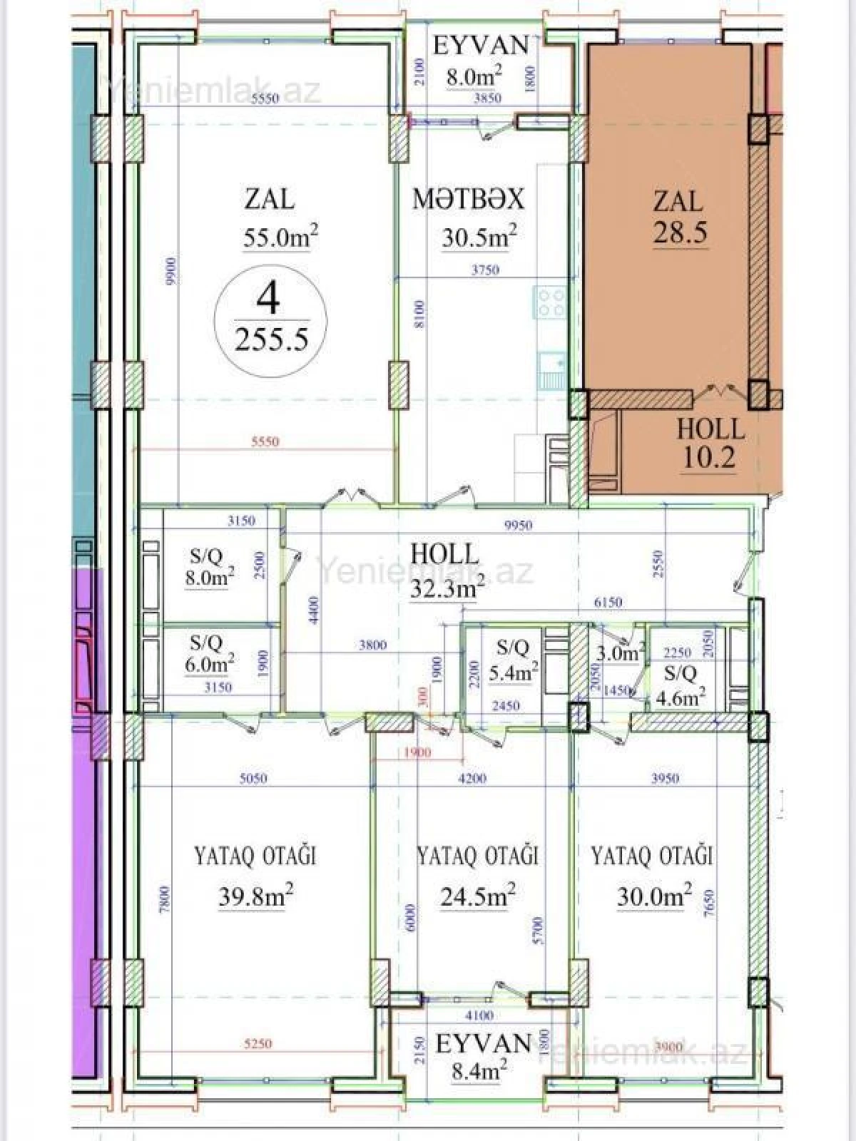 Satılır 4 otaqlı yeni tikili 260 m²