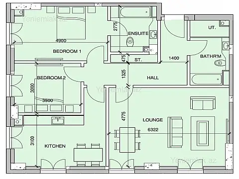 Satılır 3 otaqlı yeni tikili 114 m²