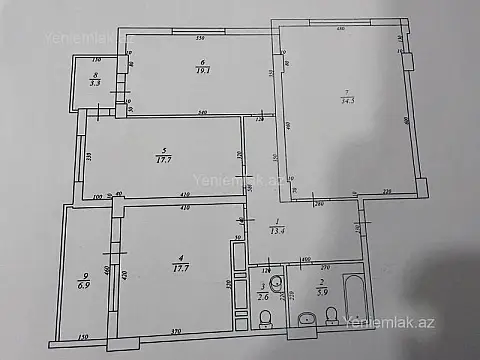 Satılır 3 otaqlı yeni tikili 125 m²