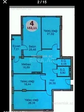 Satılır 4 otaqlı yeni tikili 175 m²