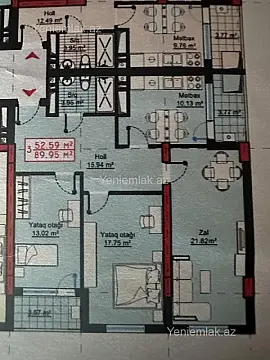 Satılır 3 otaqlı yeni tikili 90 m²