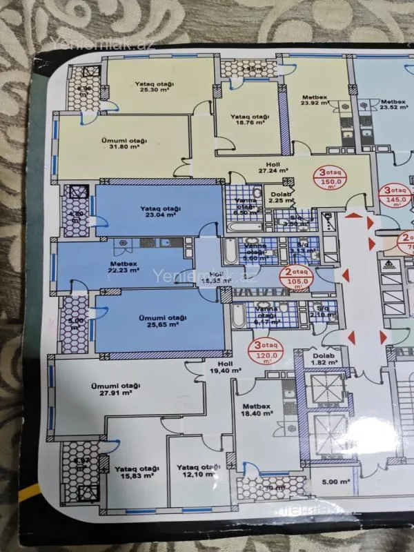 Satılır 3 otaqlı yeni tikili 120 m²