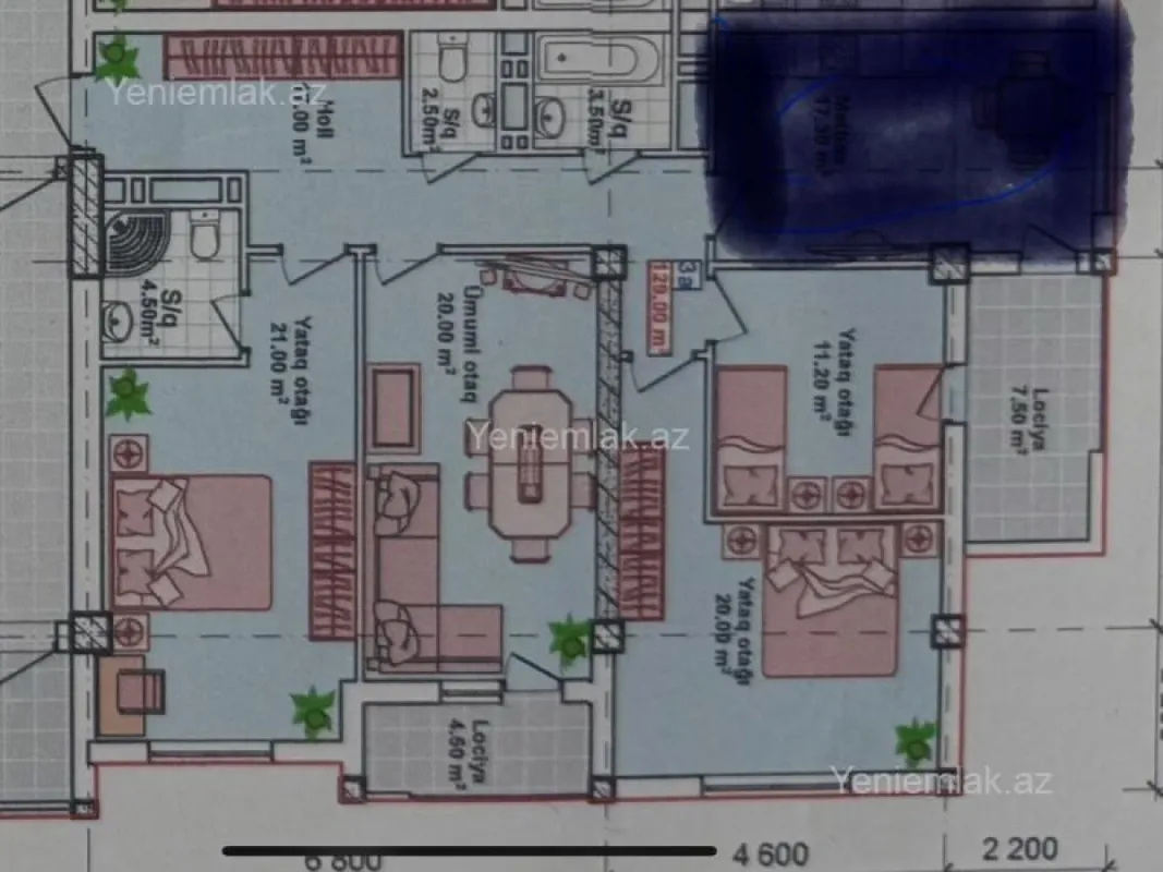 Satılır 3 otaqlı yeni tikili 110 m²