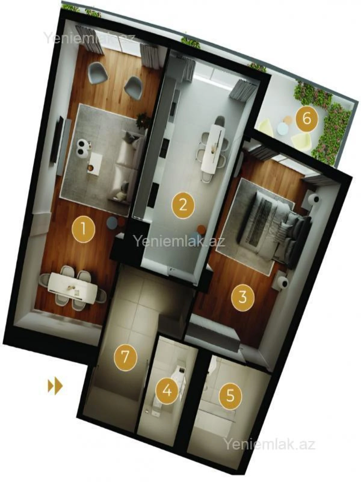 Satılır 2 otaqlı yeni tikili 123.65 m²