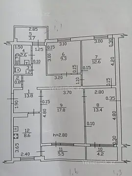 Satılır 4 otaqlı köhnə tikili 93 m²