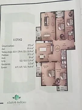 Satılır 5 otaqlı yeni tikili 272 m²