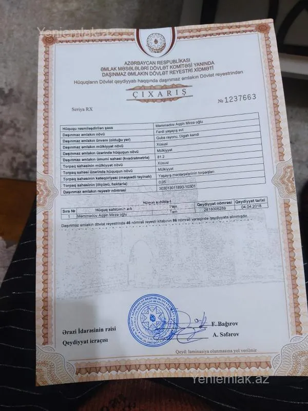 Satılır 4 otaqlı həyət evi 81.2 m²