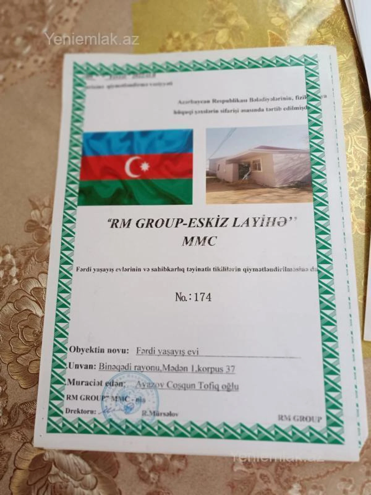 Satılır 2 otaqlı həyət evi 55 m²