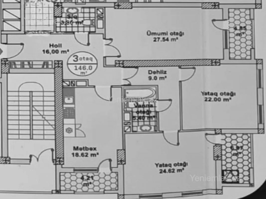Satılır 3 otaqlı yeni tikili 146 m²