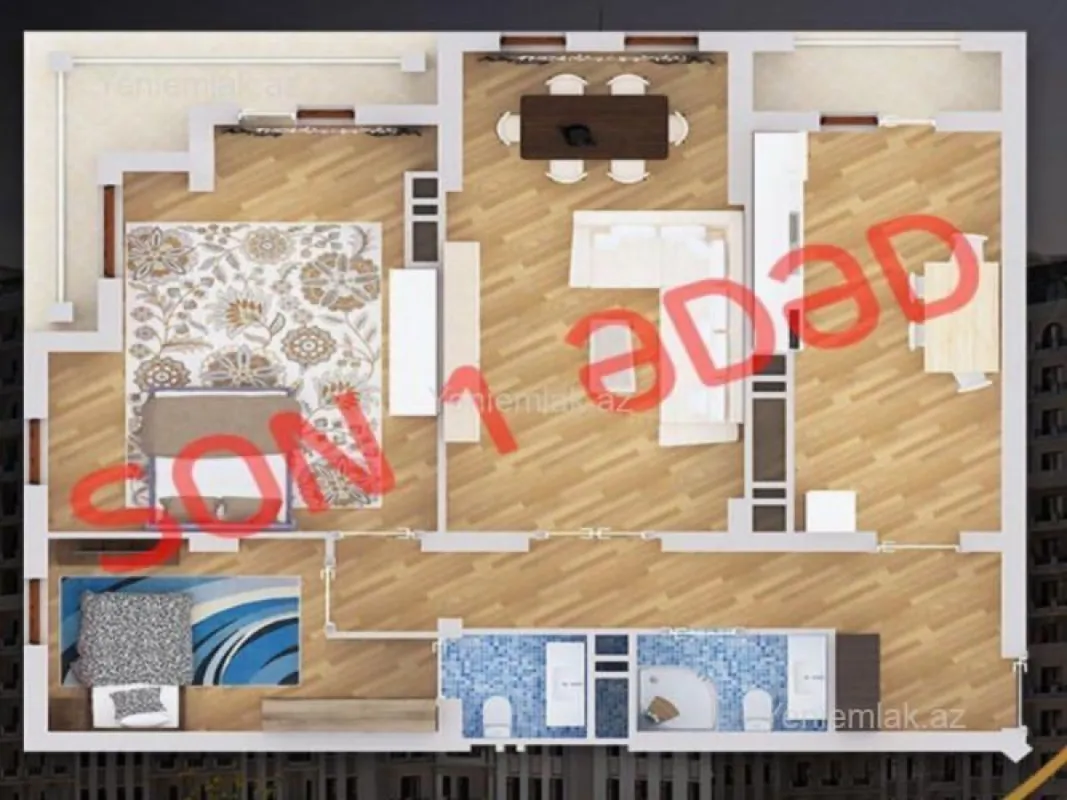 Satılır 3 otaqlı yeni tikili 125 m²