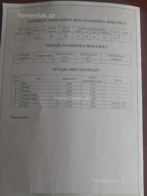 Satılır 2 otaqlı yeni tikili 115 m²