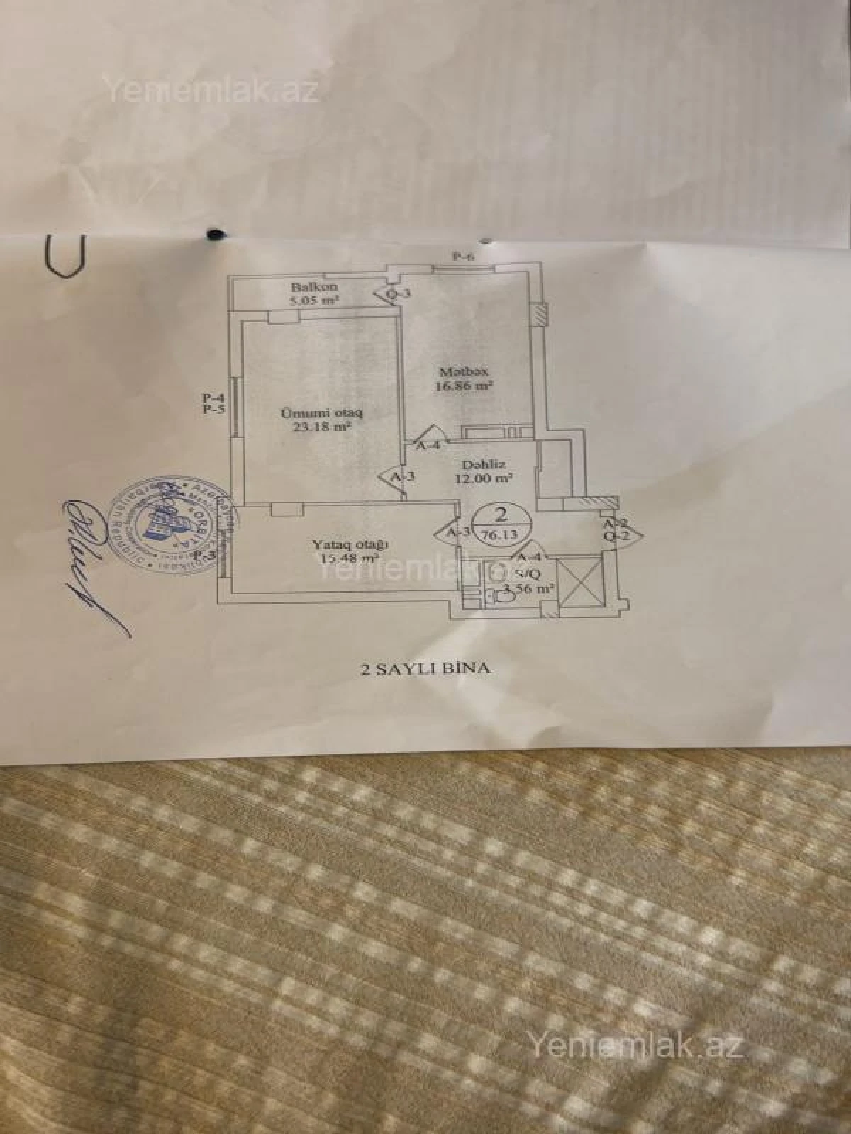 Satılır 2 otaqlı yeni tikili 76.13 m²