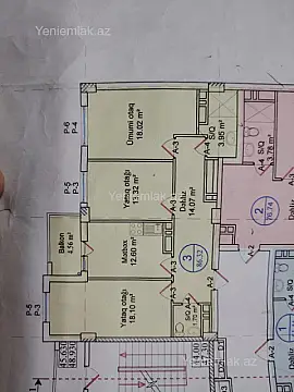 Satılır 3 otaqlı yeni tikili 86 m²