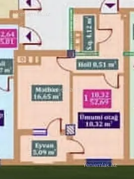 Satılır 2 otaqlı yeni tikili 51 m²