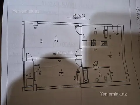 Satılır 2 otaqlı yeni tikili 91 m²