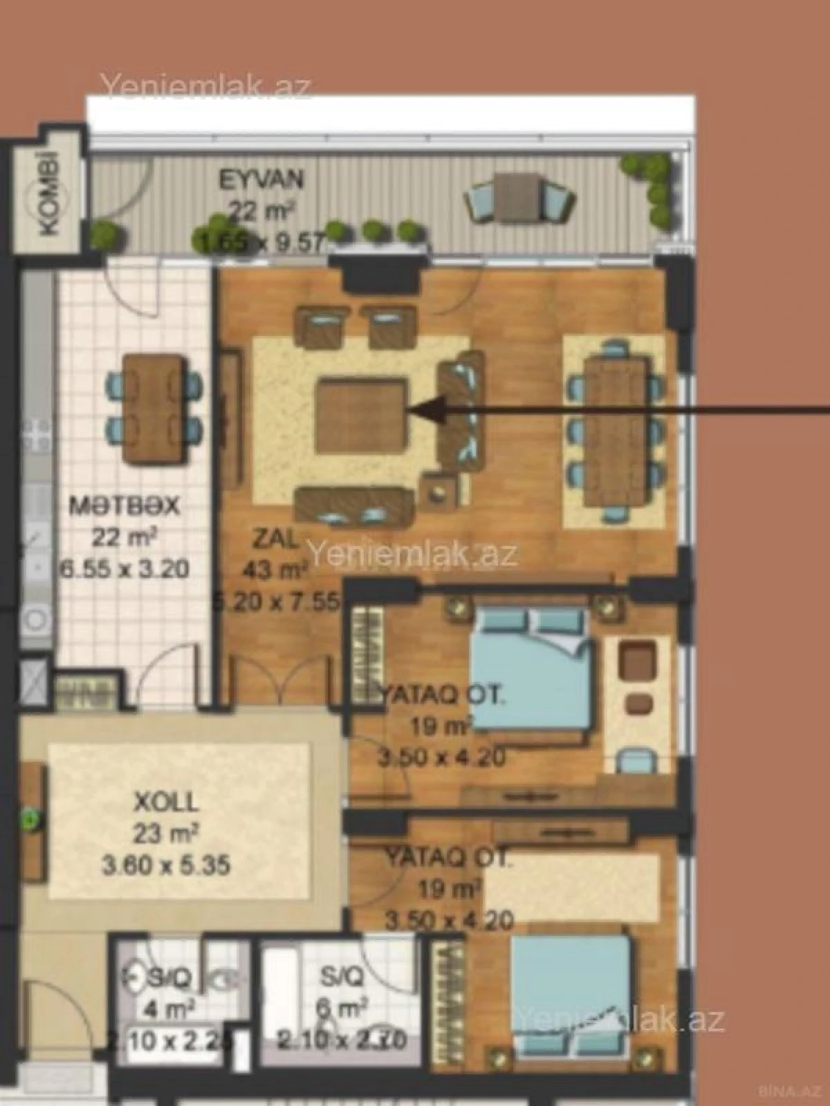 Satılır 3 otaqlı yeni tikili 157 m²