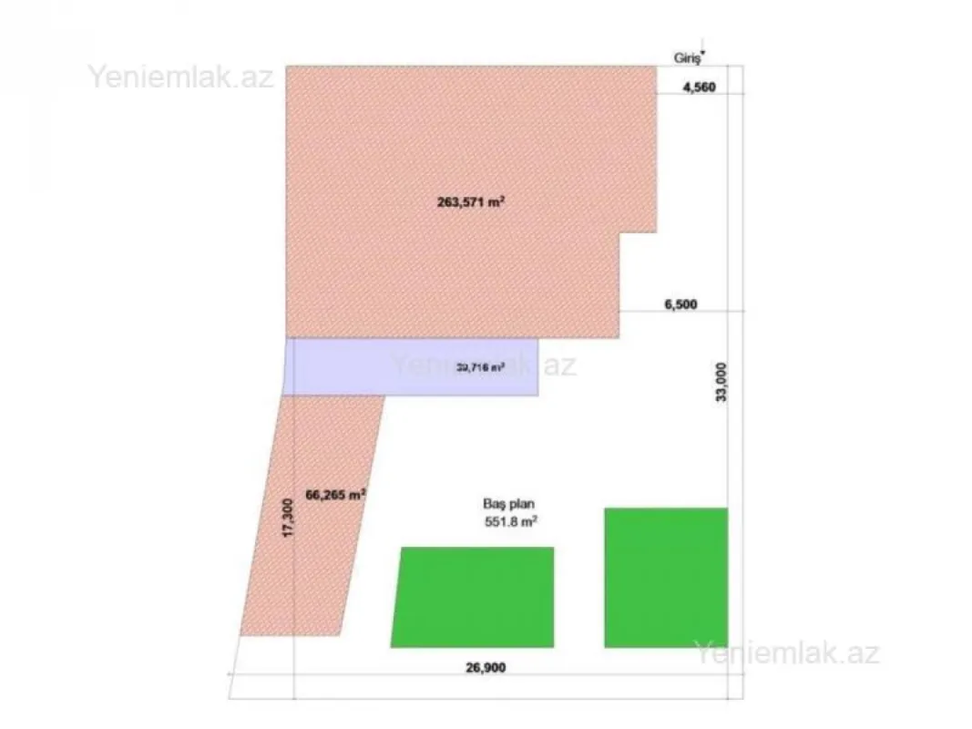 Satılır 9 otaqlı obyekt 800 m²