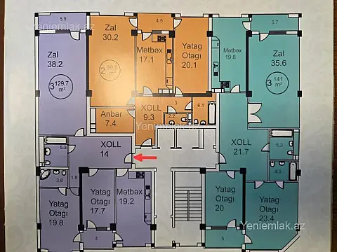 Satılır 3 otaqlı yeni tikili 130 m²