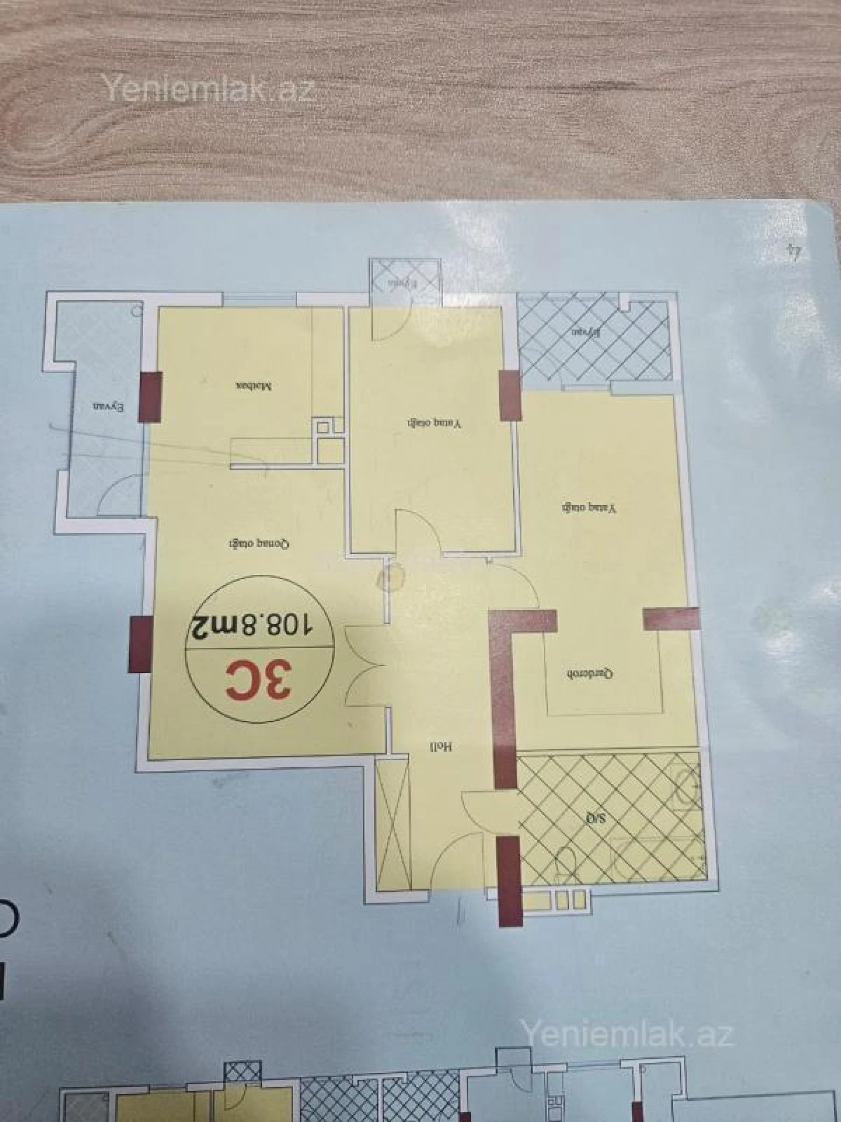 Satılır 3 otaqlı yeni tikili 109 m²