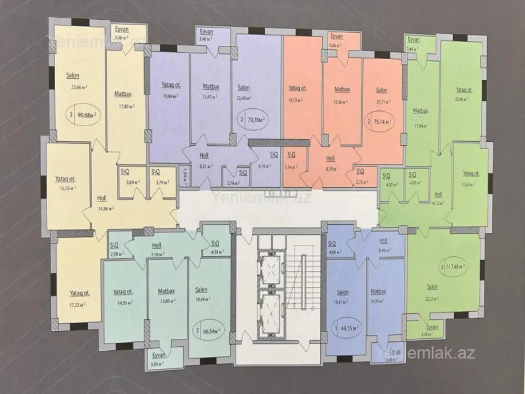 Satılır 3 otaqlı yeni tikili 118 m²