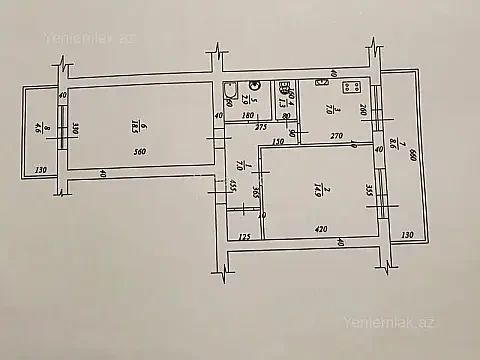 Satılır 2 otaqlı köhnə tikili 56 m² — Bakı, Nizami 2 otaq 56.00 m²