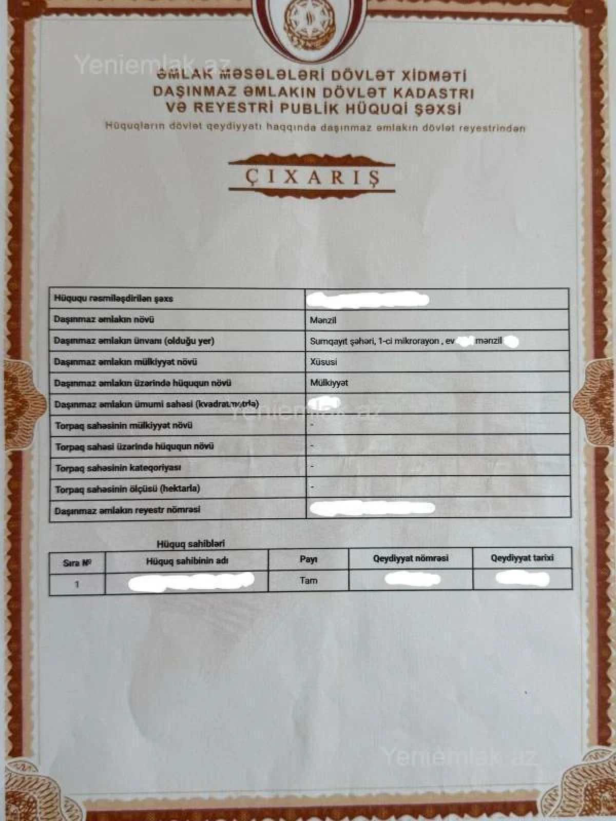 Satılır 3 otaqlı yeni tikili 95 m²