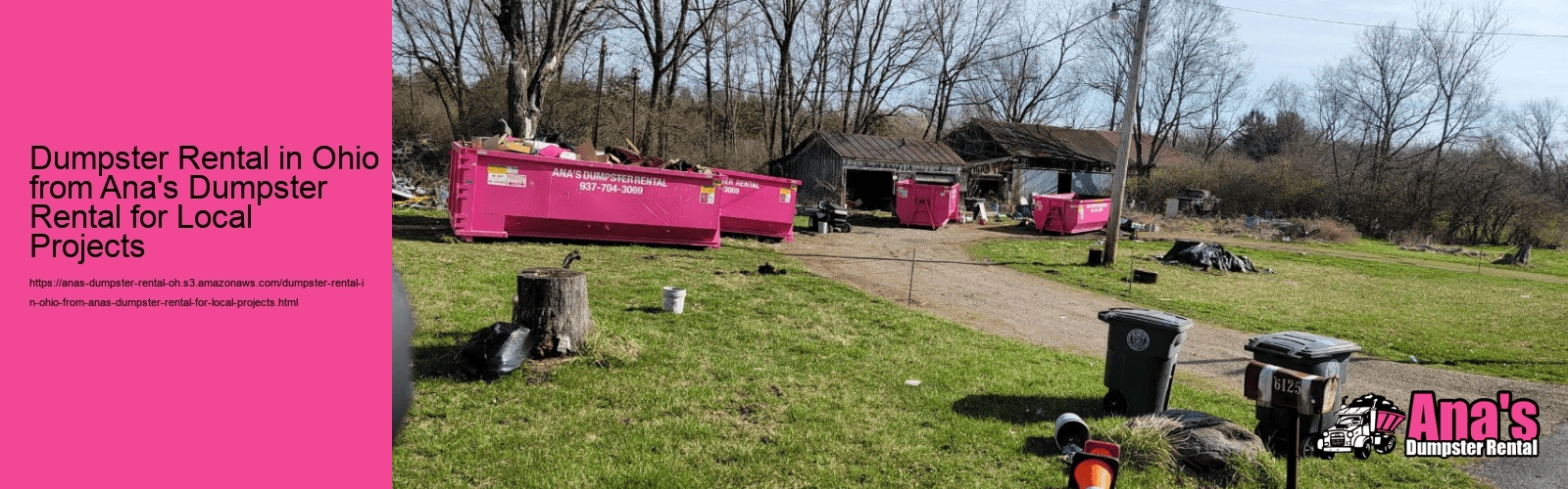 Dumpster Rental in Ohio for Residential Cleanup by Ana's Dumpster Rental