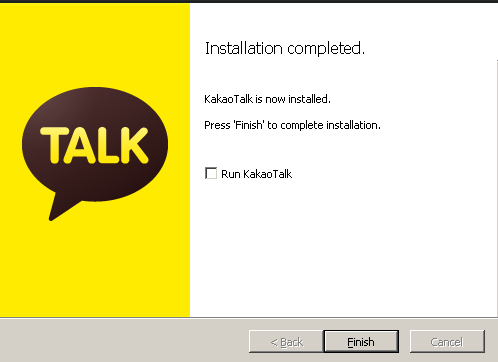 Kakaotalk installation completed