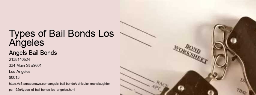 Types of Bail Bonds Los Angeles