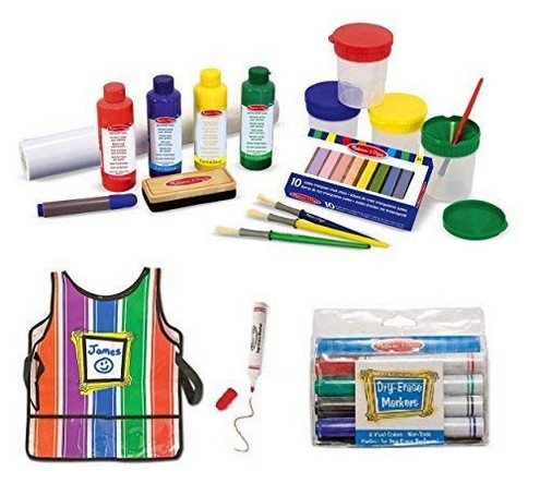 Melissa & Doug Easel Accessory Set with Smock and Dry Erase Markers 