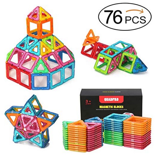 Quadpro 76 Piece Magnetic Blocks Building Toys 