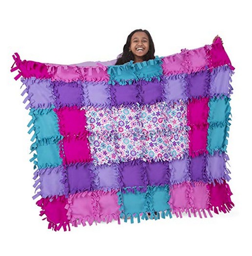 Created by Me! Flower Fleece Quilt No-Sew Craft Kit 