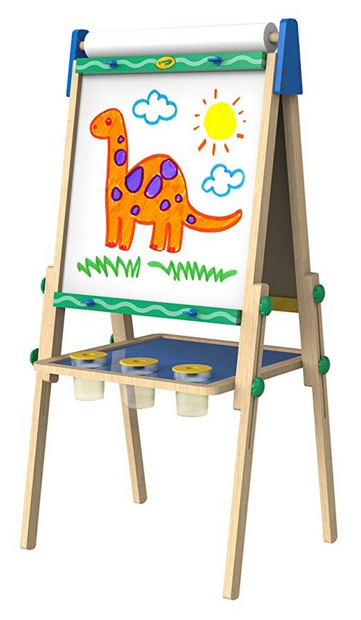 Crayola Kid?s Wooden Easel, Dry Erase Board and Chalkboard 