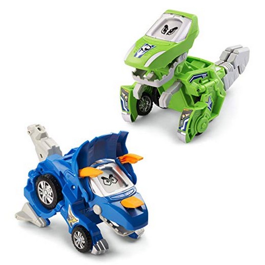 VTech Switch & Go Dinos Animated Dinos 2-Pack with Sliver and Horns 