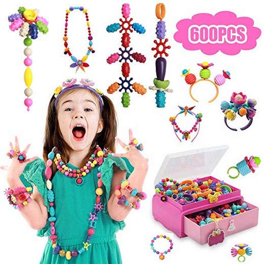 Tigerhu 600 Pcs Pop Snap Beads Set Toy 
