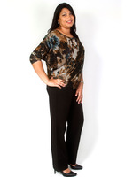 Blusa estampada com manga morcego