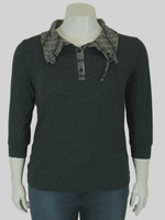 Blusa com gola xadrez