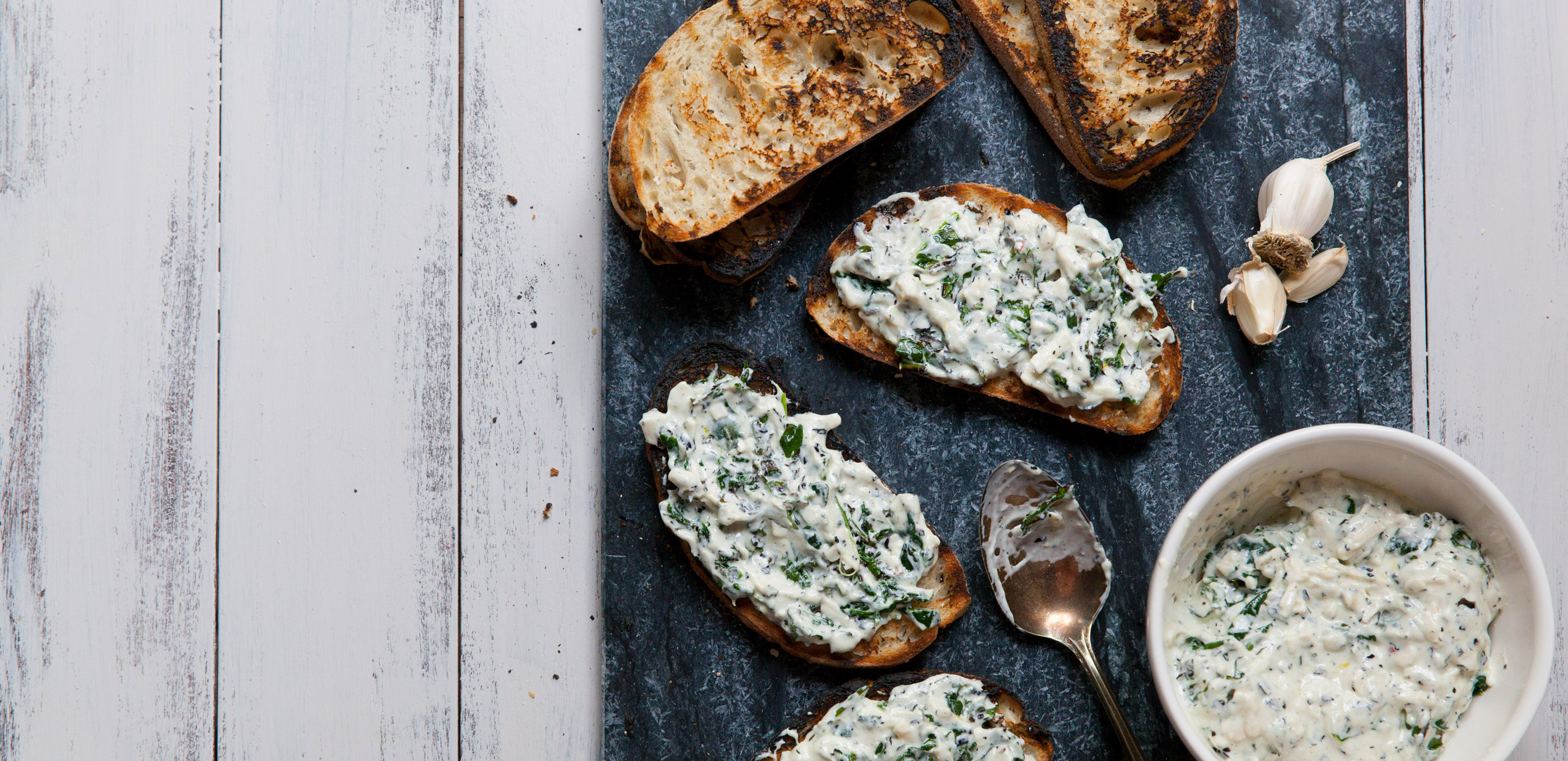What's better than avocado toast? Creamy kale toast, obvi.