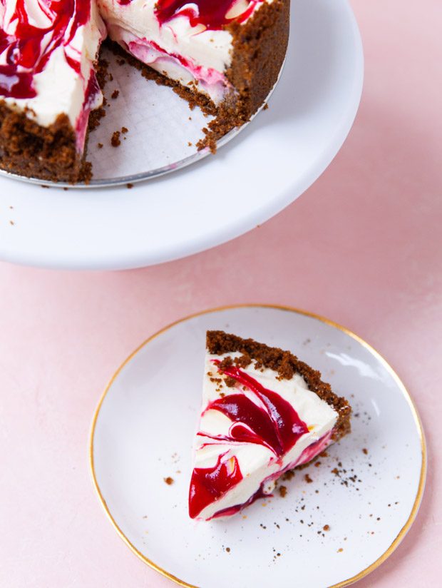 Lemon Cranberry Swirl Pie