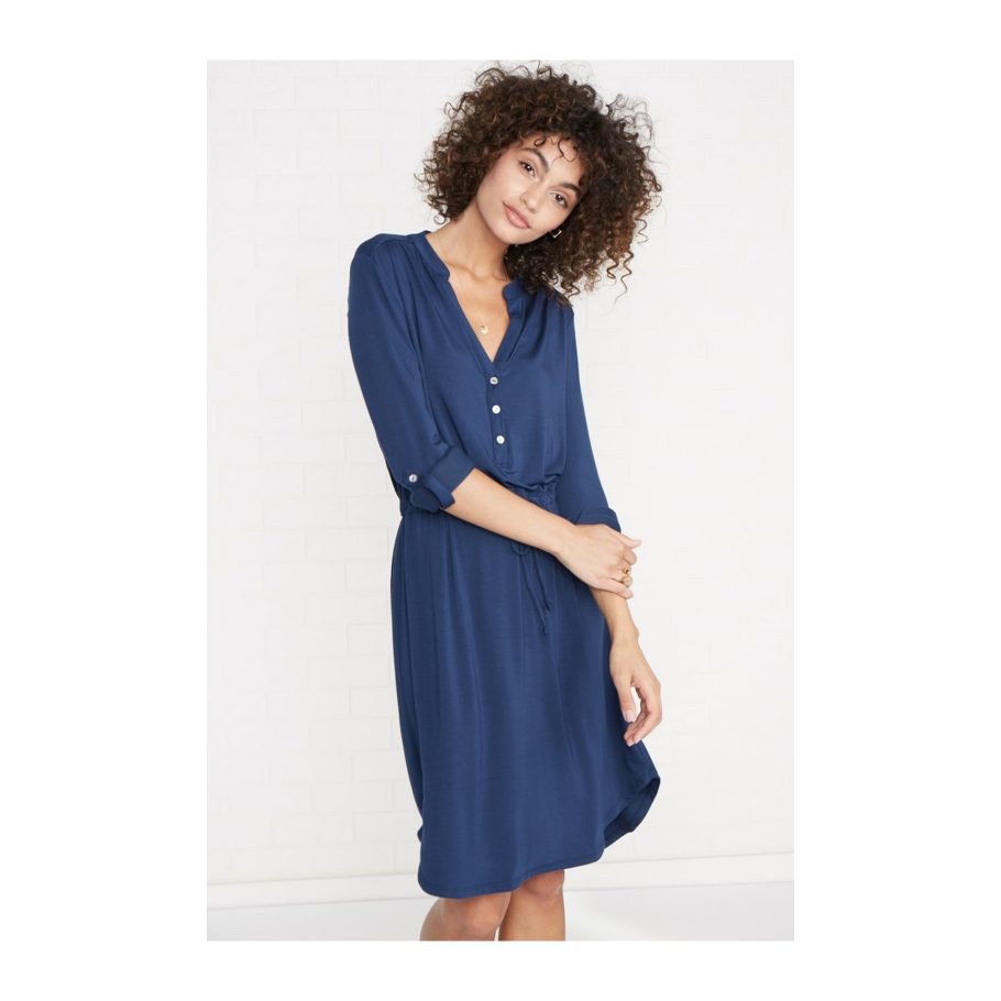 Cuffed Sleeve Knit Dress