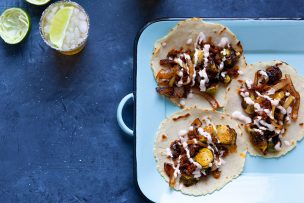 Brussels Sprouts Chorizo Tacos