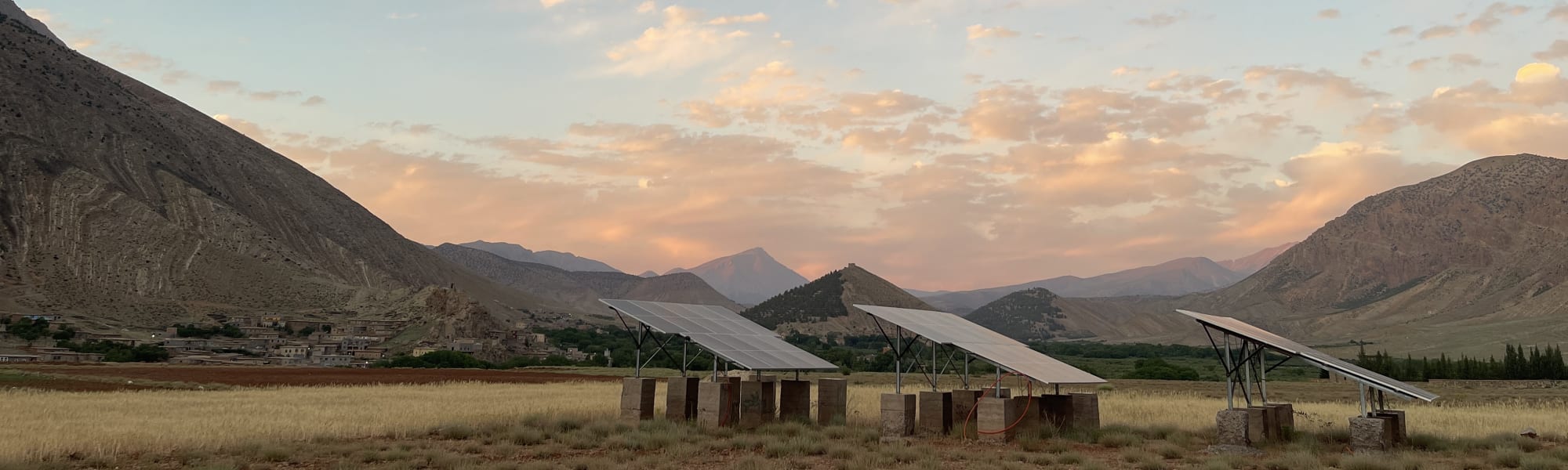 The AWSCo solar array in the Aït Bouguemez valley