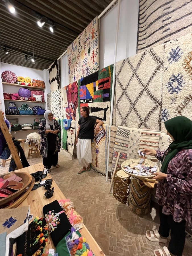 Amy Rich in the Anou store in Fes
