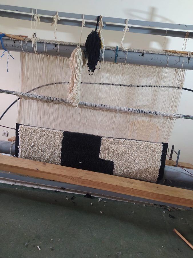 Creek on the loom at Cooperative Nahda